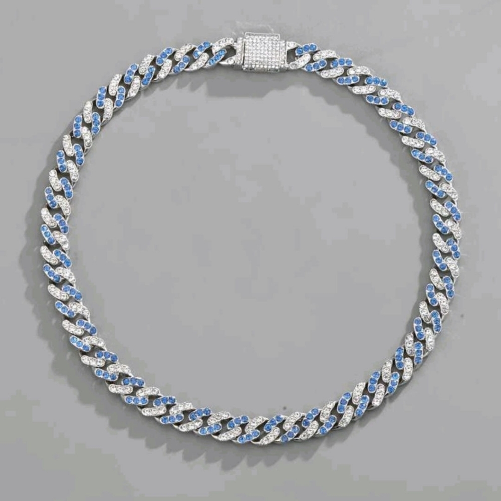 BLUE UNISEX RHINESTONE SET